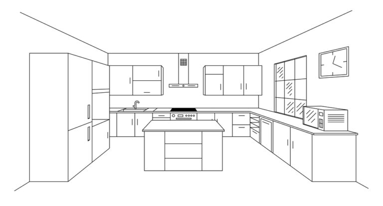 U- Shape Kitchen Design